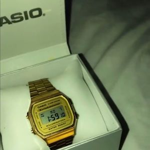 gold casio watch
